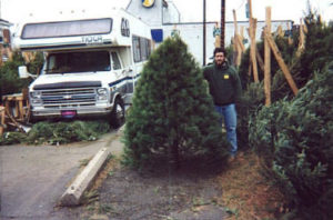 Bob with White Pine Christmas Tree