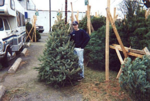 Chris with Blue spruce Christmas Tree.jpg (32147 bytes)